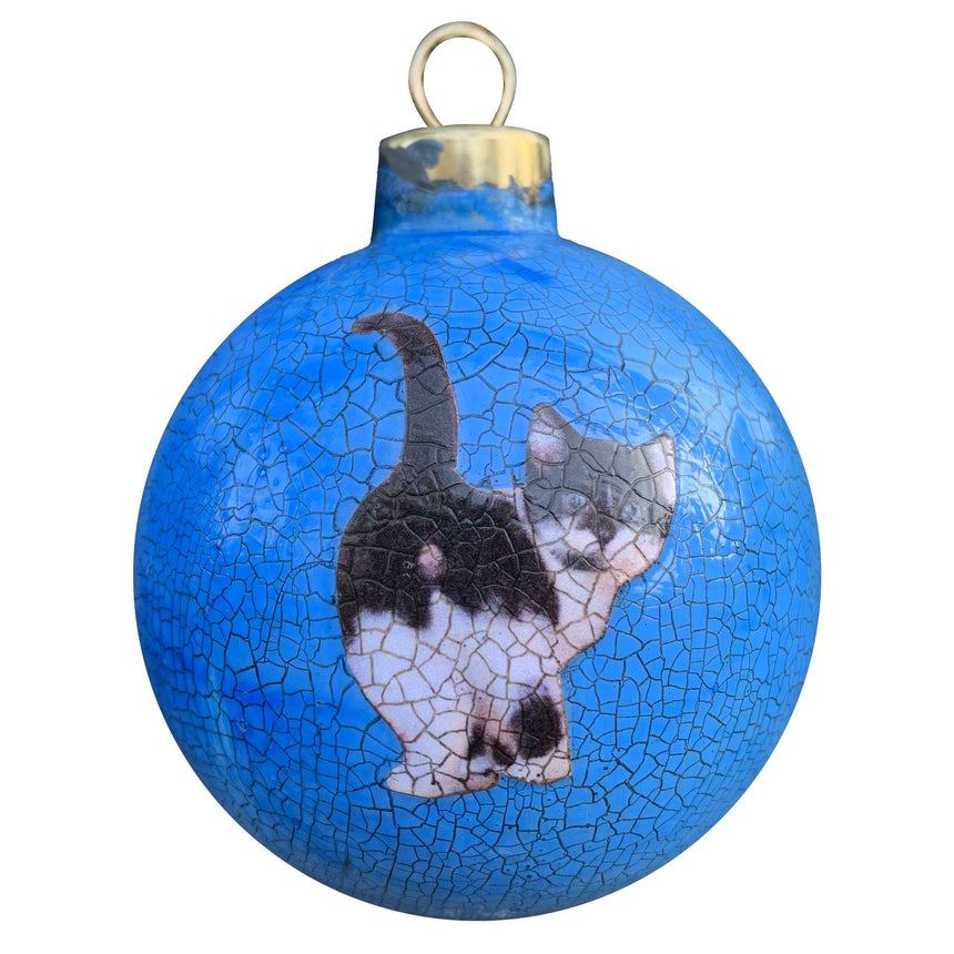 Decoupage - Bauble, Blue | Kitten