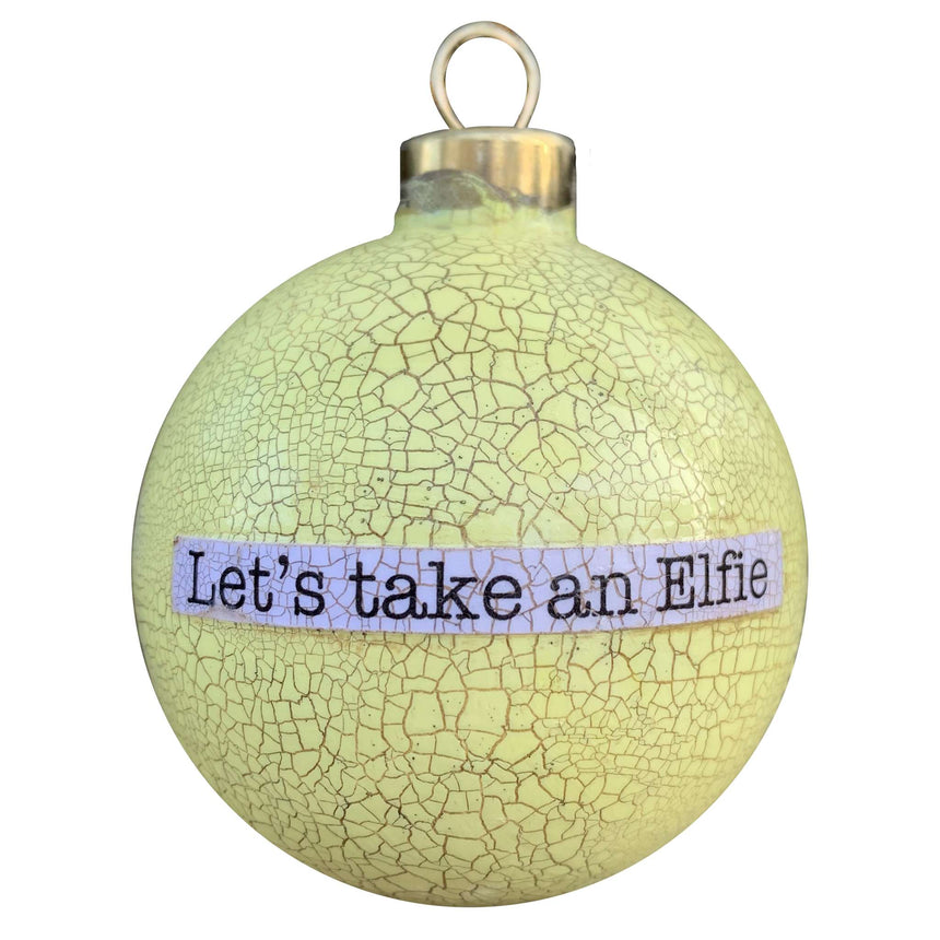 Decoupage - Bauble, Yellow | Let's Take An Elfie