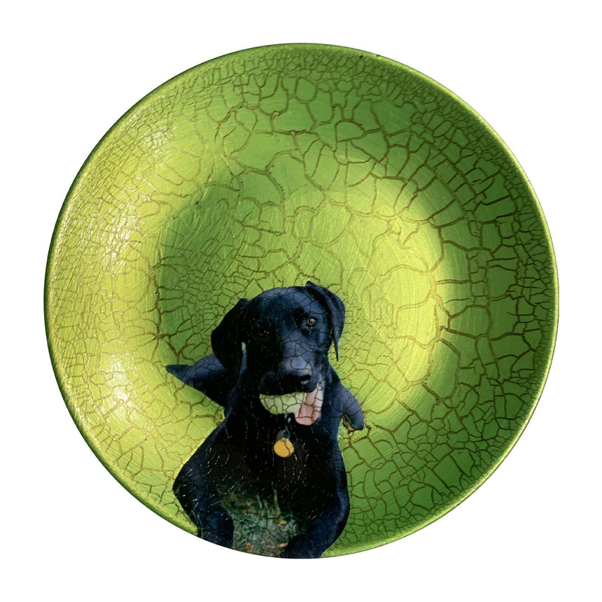 Decoupage - Small Plate | Dog With Ball