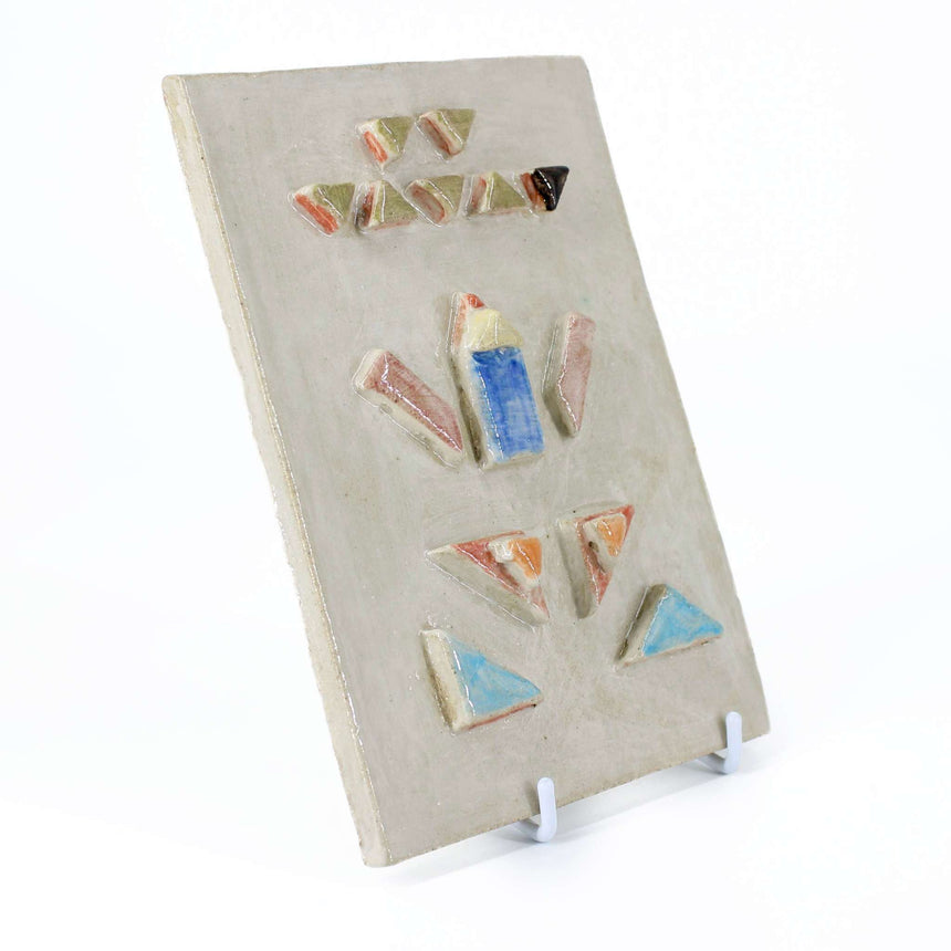 Eyebrows Blue - Ceramic tile