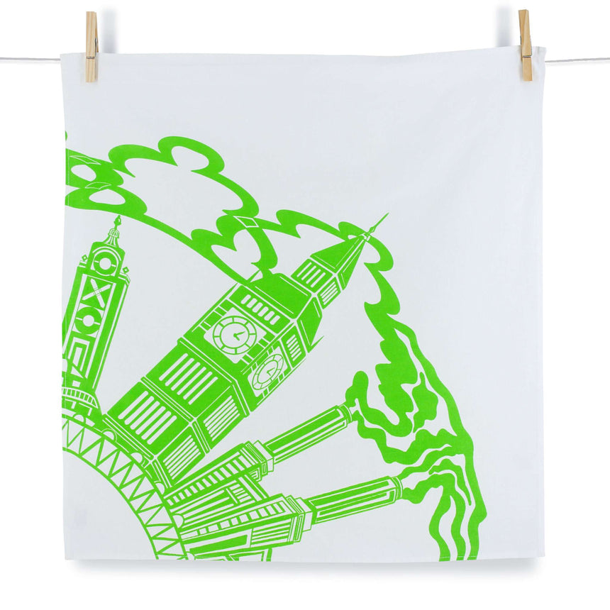 Green Wheel of London - Tea Towel