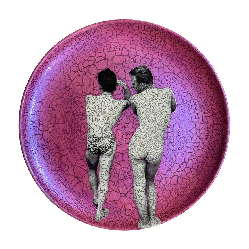 Decoupage - Large Plate | Glimpse Pink