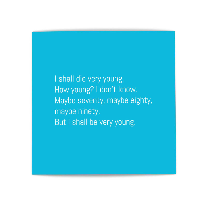 Young Thing (With Words) - Greeting Card